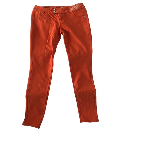 U-Turn Jeans. In dull orange euro size 46 fits US 10. Skinny legs low rise - Picture 2 of 5